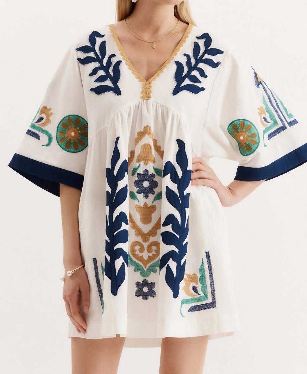 NEW TYLER BOE naomi mini dress in egret